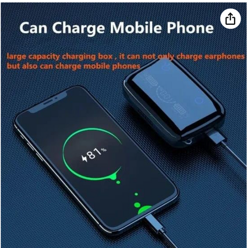 M19 Wireless Earbuds, Bluetooth 5.3, Touch Controls, Noise Cancelling, Bass Boost, with Mic, LED Power Display Charging Case, Black