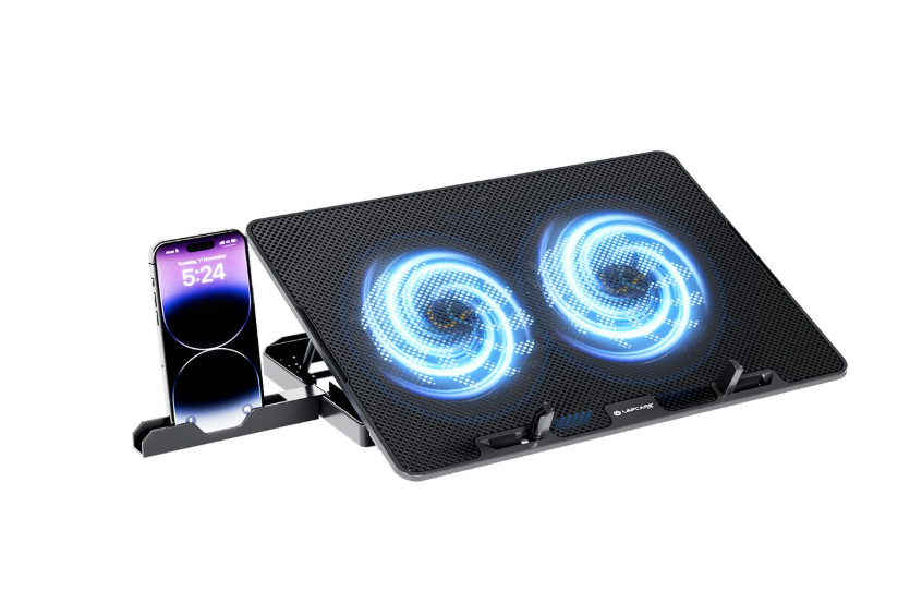 Lapcare Chillmate Powerful Laptop Cooler Pad with Dual 125mm Fans, Silent Operation Noisele
