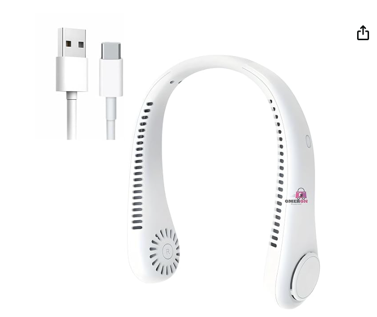 Playpulse® (5 Years Warranty) Portable Neck Fan for Men and Women Bladeless Hands-Free