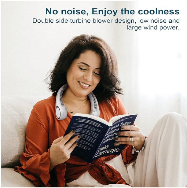 Playpulse® (5 Years Warranty) Portable Neck Fan for Men and Women Bladeless Hands-Free